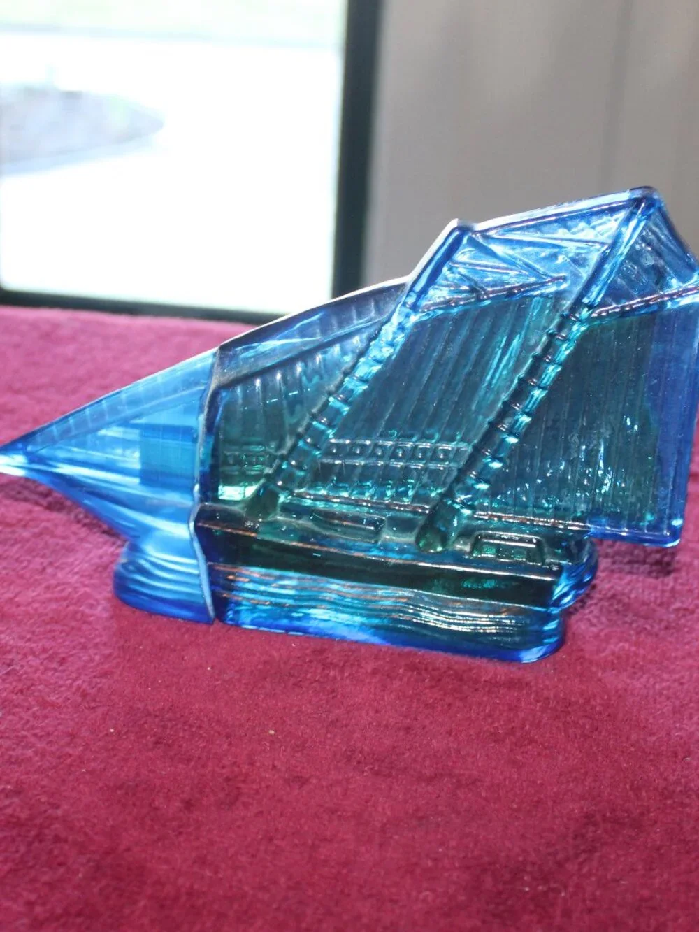 Vintage blue glass Avon 
